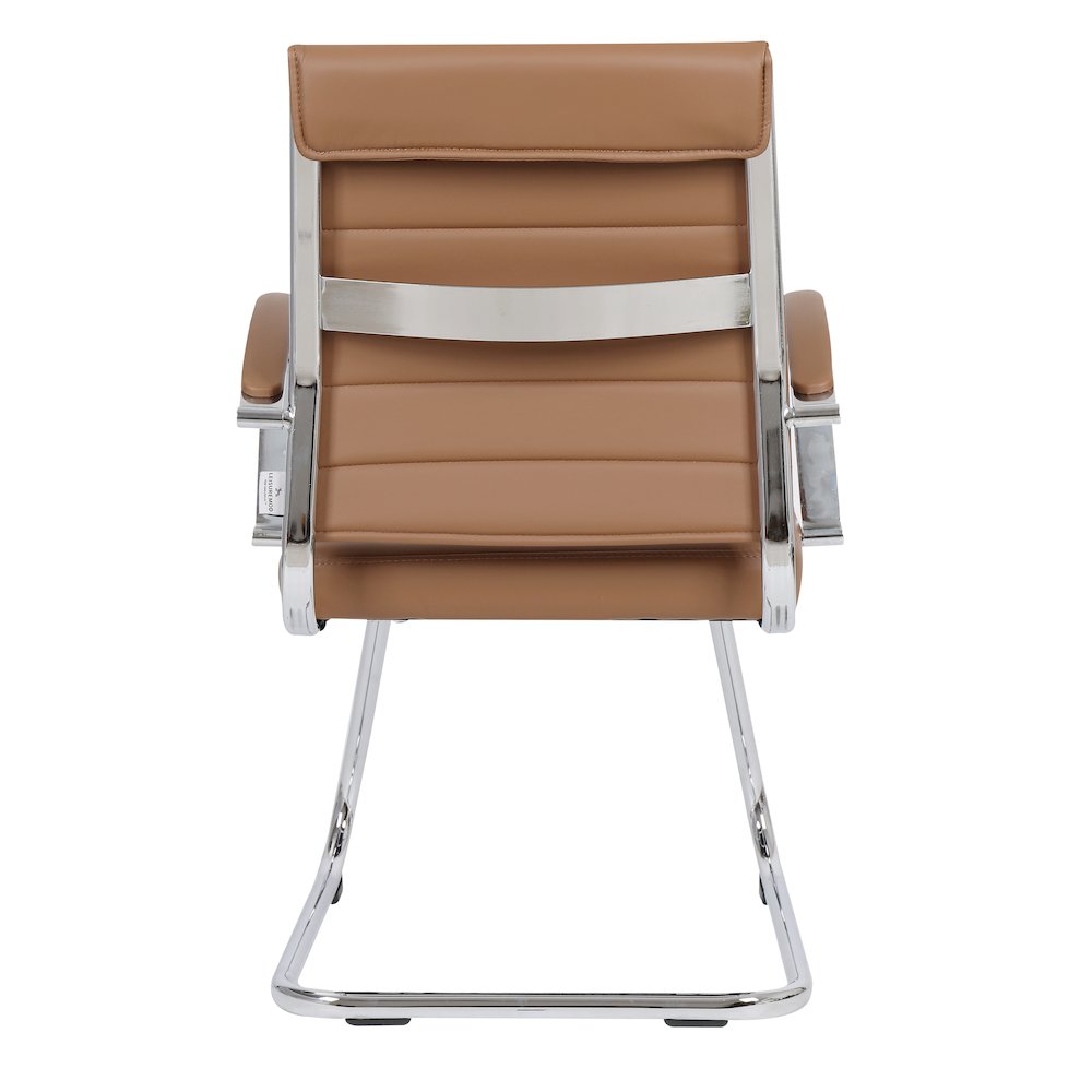 Benmar Home Leather Guest Office Chair in Charcoal. Picture 369