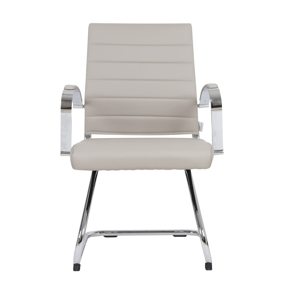 Benmar Home Leather Guest Office Chair in Charcoal. Picture 230