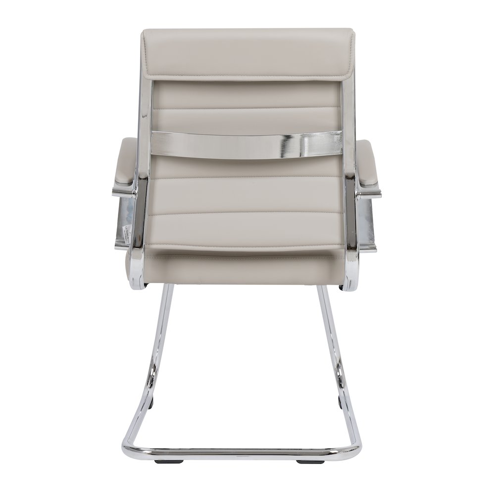 Benmar Home Leather Guest Office Chair in Charcoal. Picture 227
