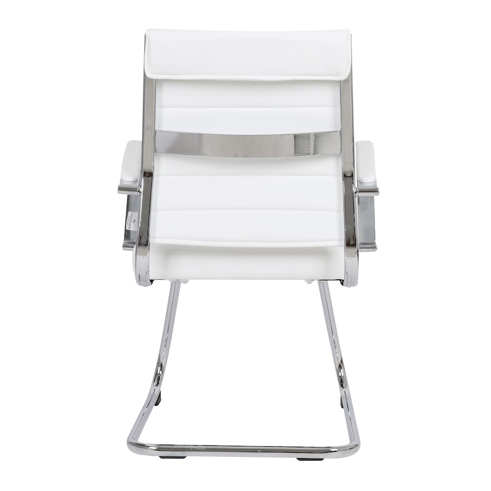 Benmar Home Leather Guest Office Chair in Charcoal. Picture 237