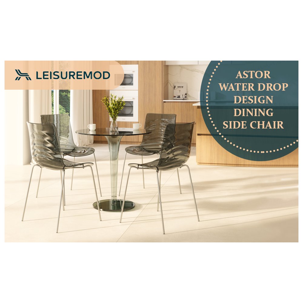 Astor Water Ripple Design Dining Chair. Picture 23
