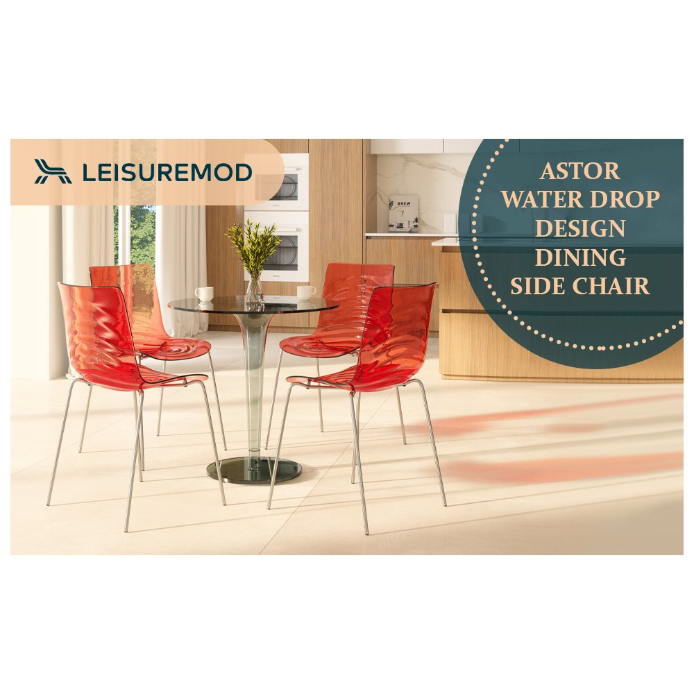 Astor Water Ripple Design Dining Chair. Picture 23