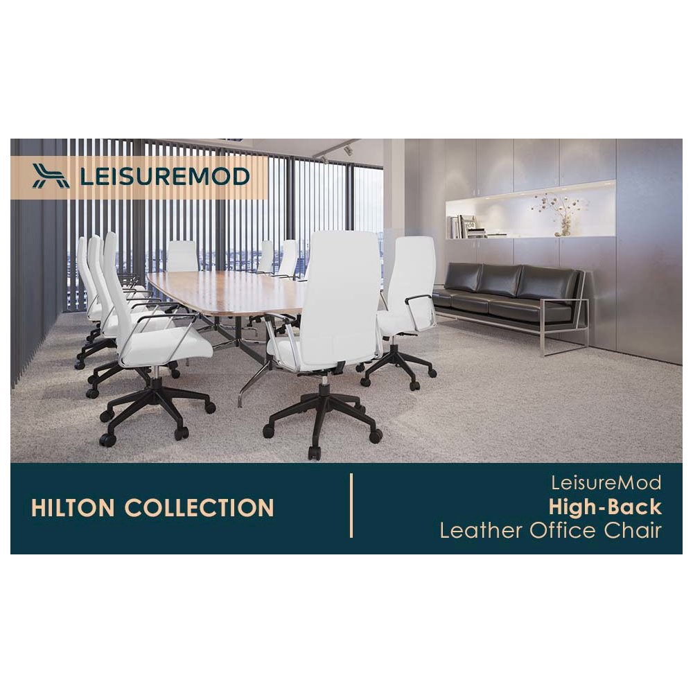 Hilton Modern High-Back Leather Office Chair. Picture 26