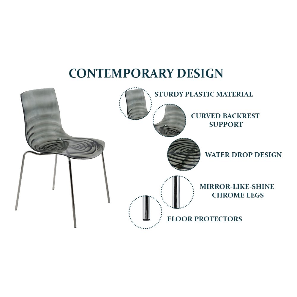 Astor Water Ripple Design Dining Chair. Picture 24