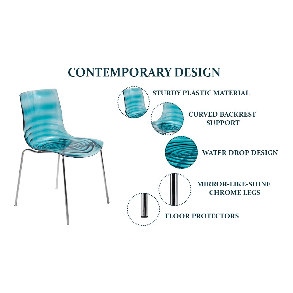Astor Water Ripple Design Dining Chair. Picture 24