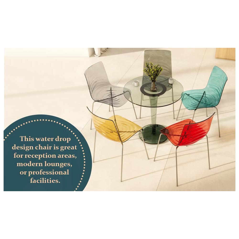 Astor Water Ripple Design Dining Chair. Picture 27
