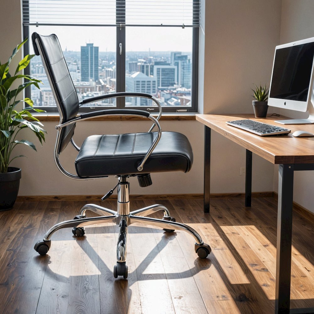 Benmar Leather Office Chair. Picture 28