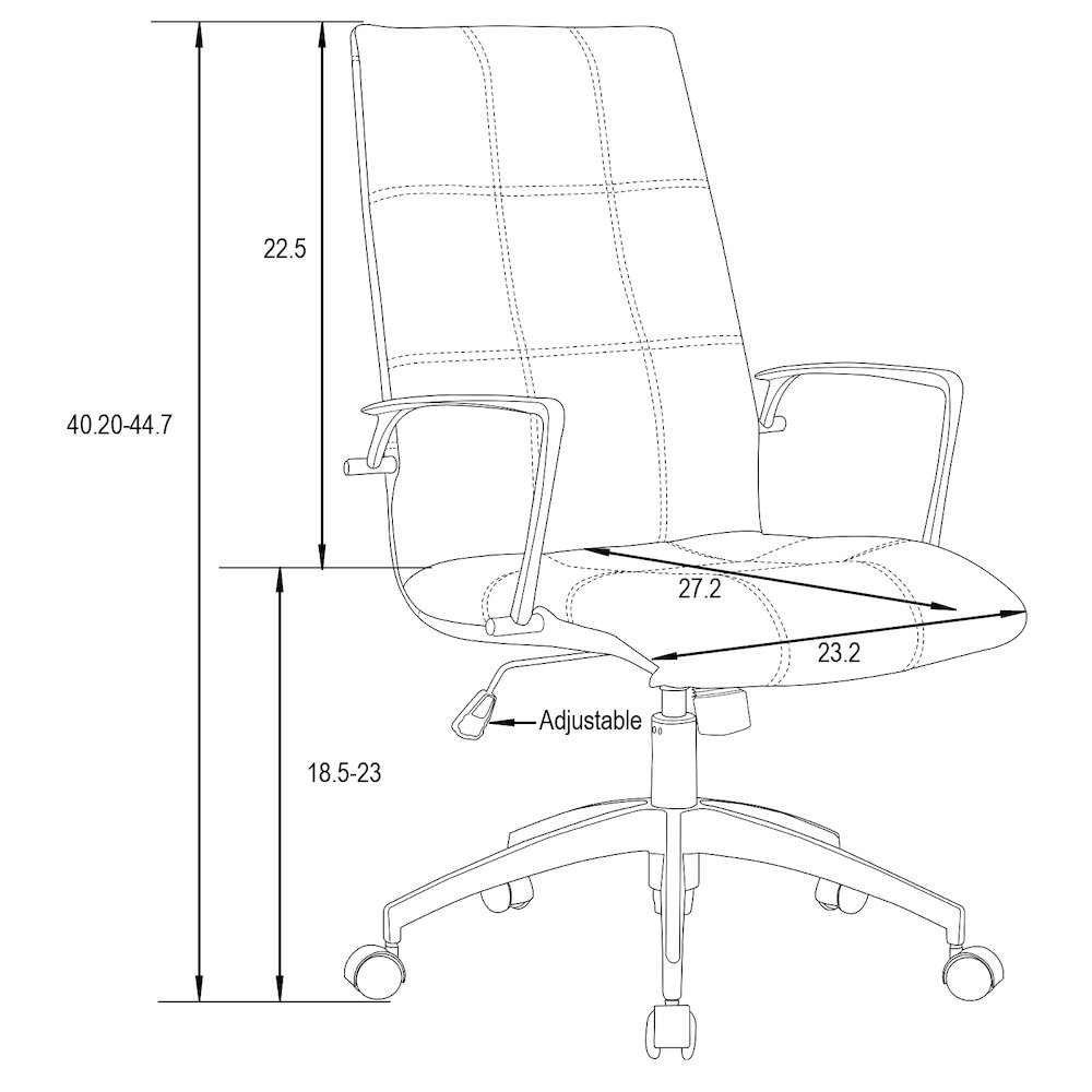 Benmar Leather Office Chair. Picture 25