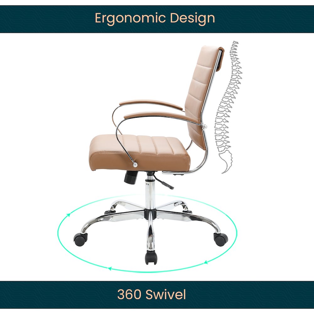 Benmar Leather Office Chair. Picture 1
