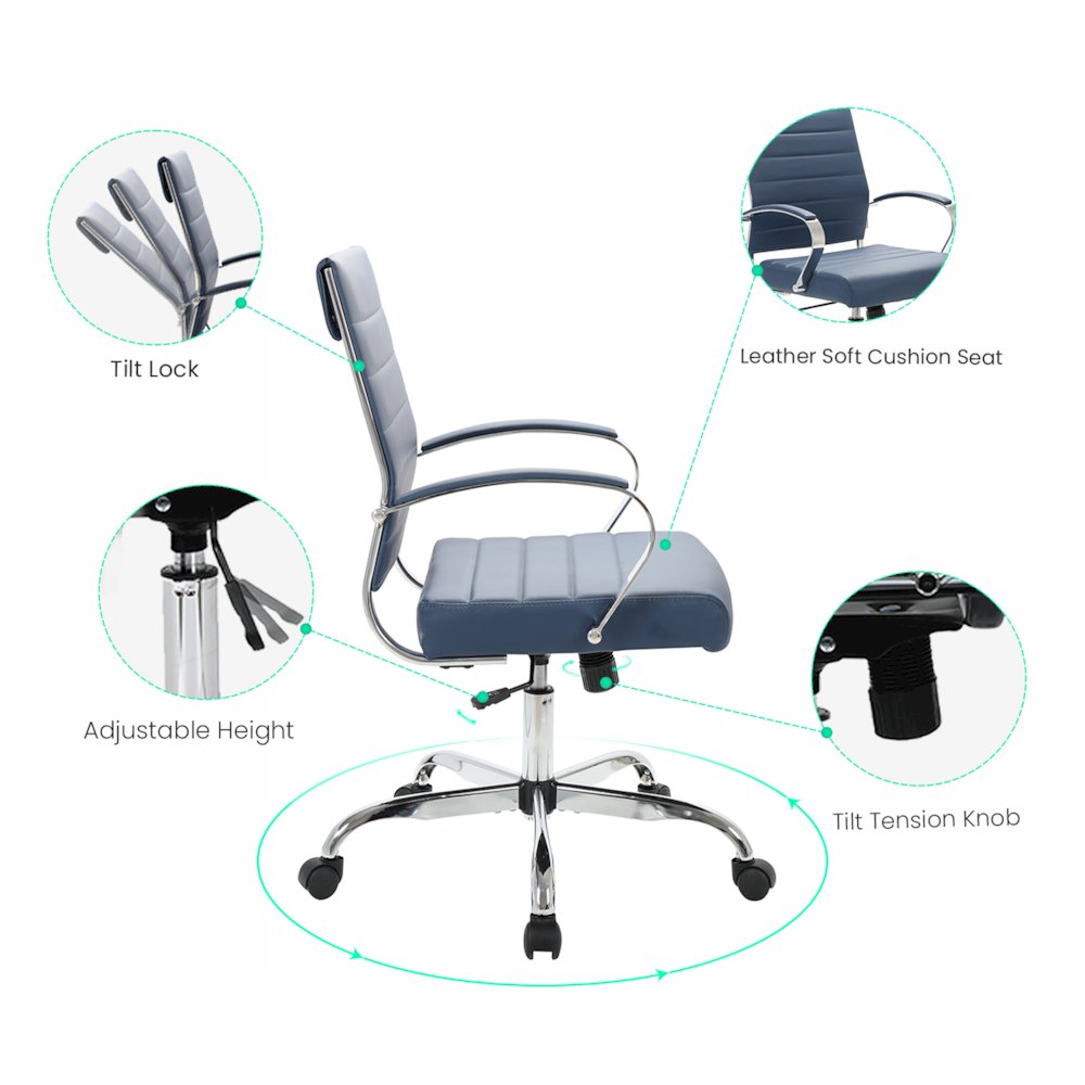 Benmar Leather Office Chair. Picture 28