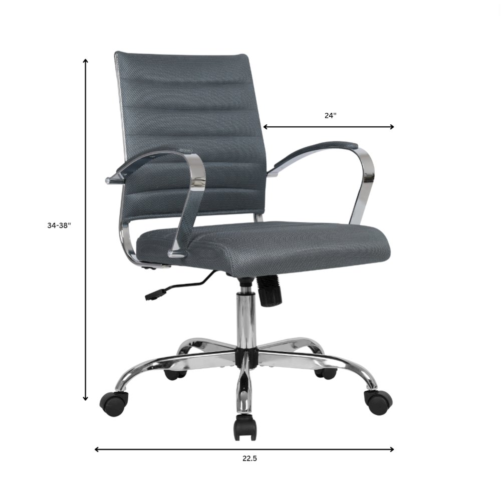 Benmar Home Mesh Office Chair in Grey. Picture 3