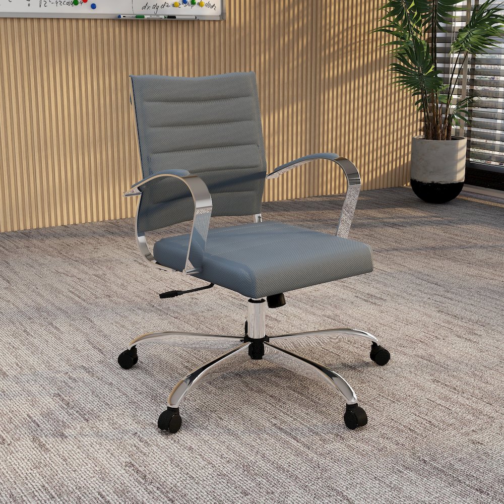 Benmar Home Mesh Office Chair in Grey. Picture 4