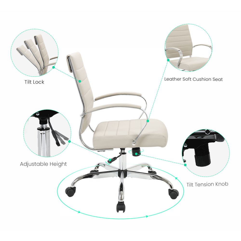 Benmar Leather Office Chair. Picture 1