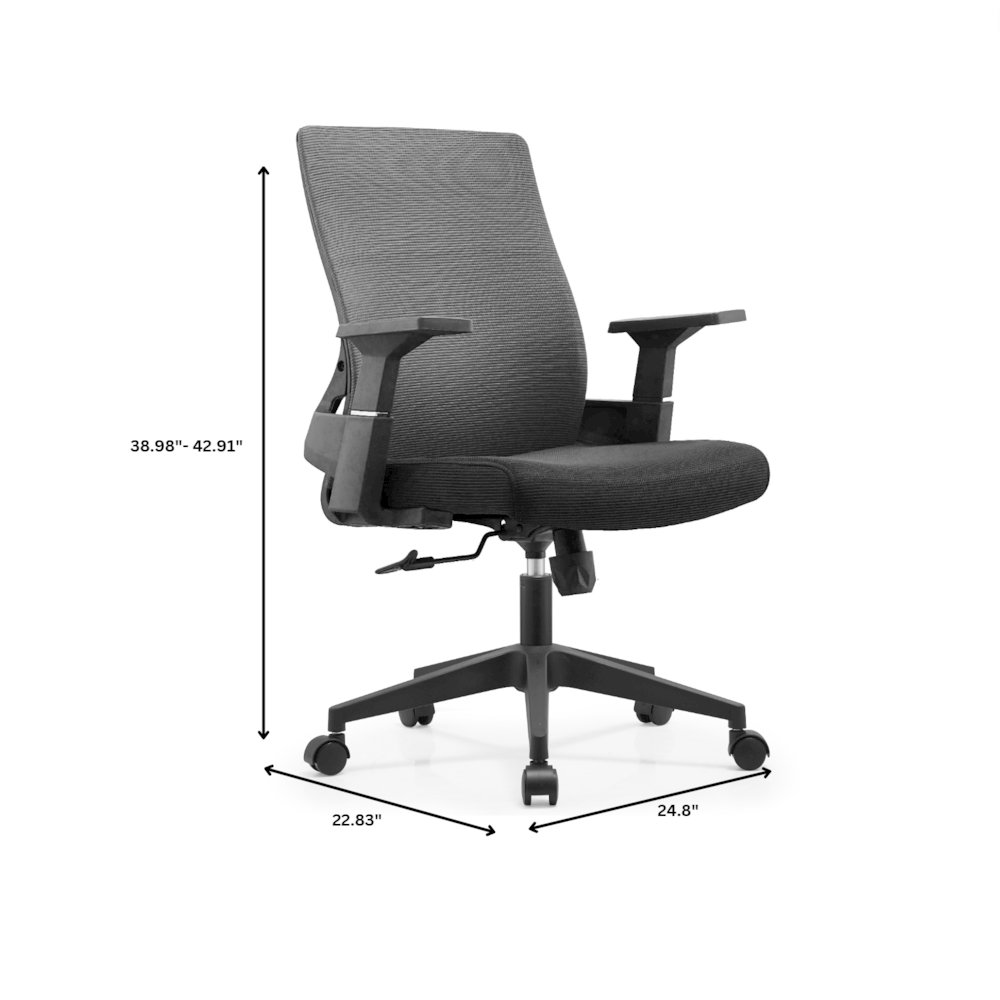 Office Brio Series Office Task Chair In Black. Picture 8