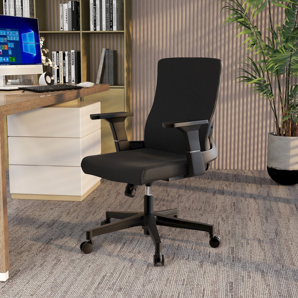 Office Brio Series Office Task Chair In Black. Picture 10
