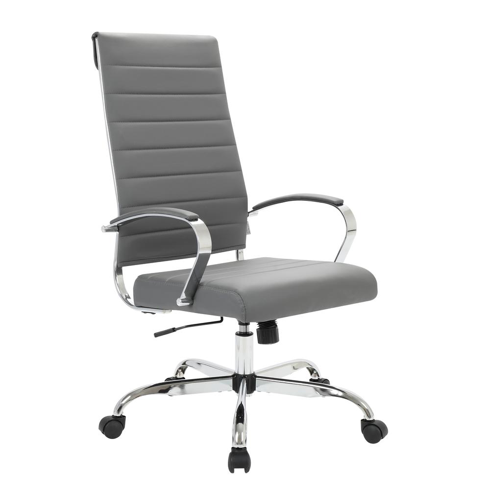 Benmar High-Back Leather Office Chair. Picture 1