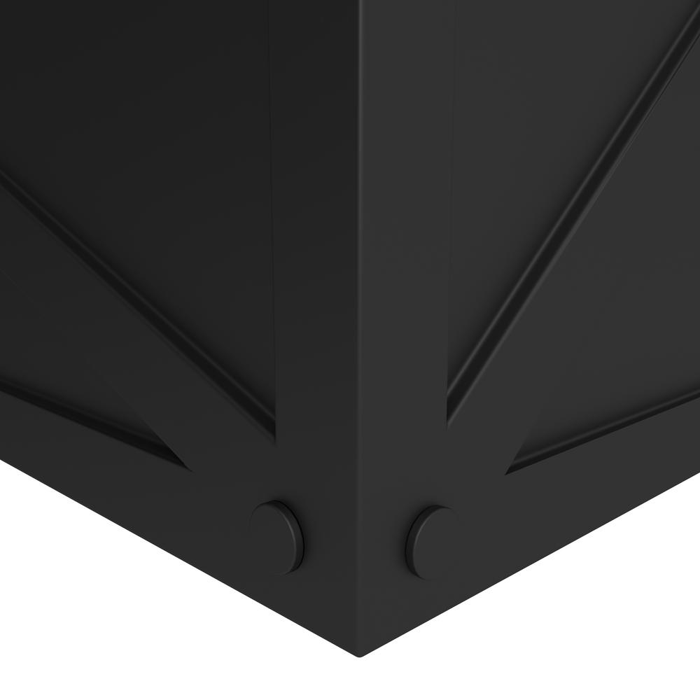 Bonsai Series Rectangle Poly Stone Planter in Black 14.6 x 13 30 Long. Picture 3