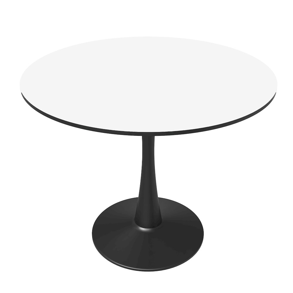 Bristol 31" round dining table Black base with White Sintered stone Top. Picture 17