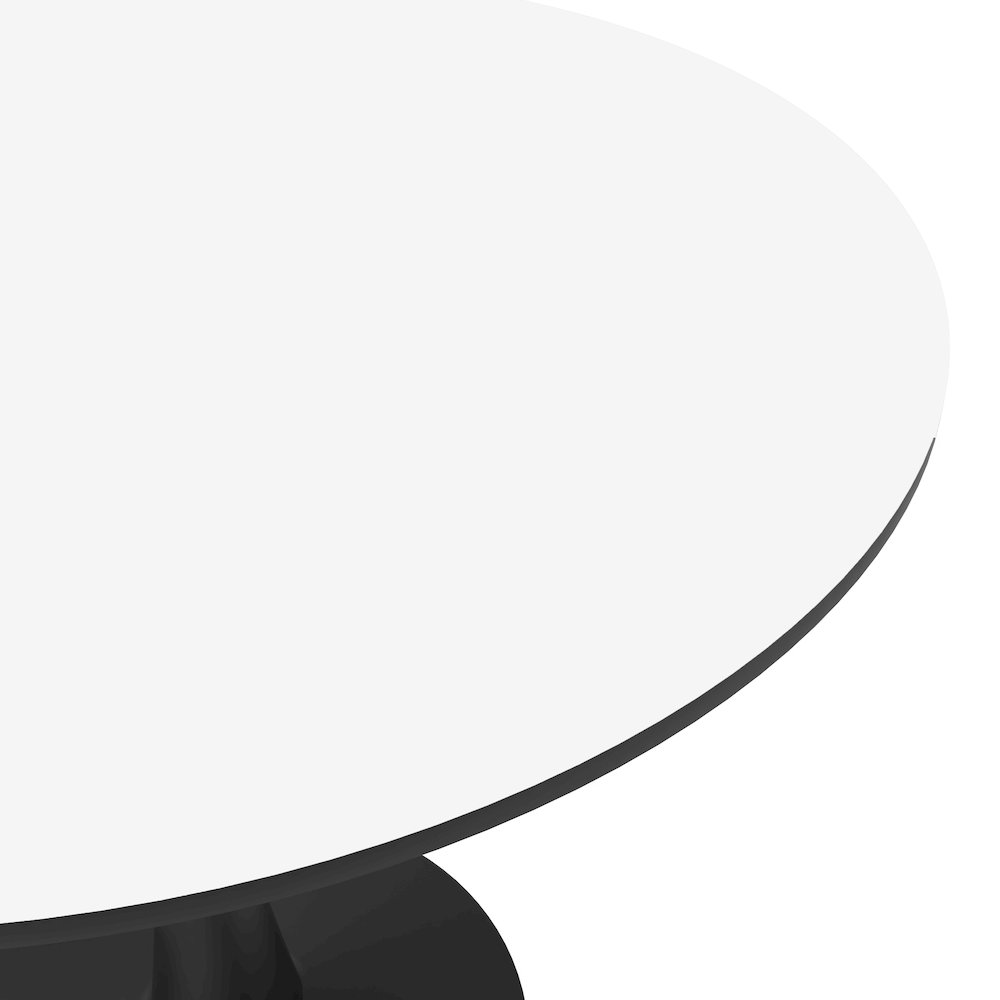 Bristol 31" round dining table Black base with White Sintered stone Top. Picture 24
