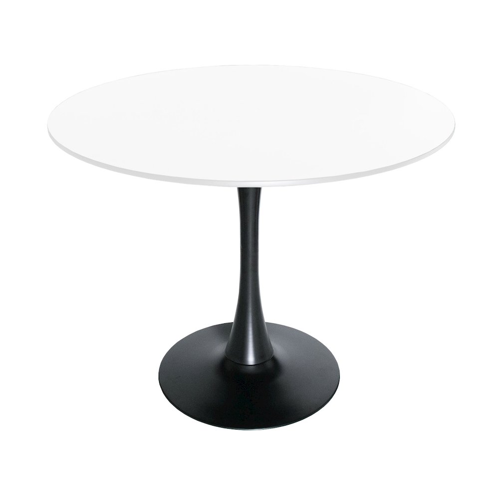 Bristol 35" round dining table Black base with marbled MDF top. Picture 24