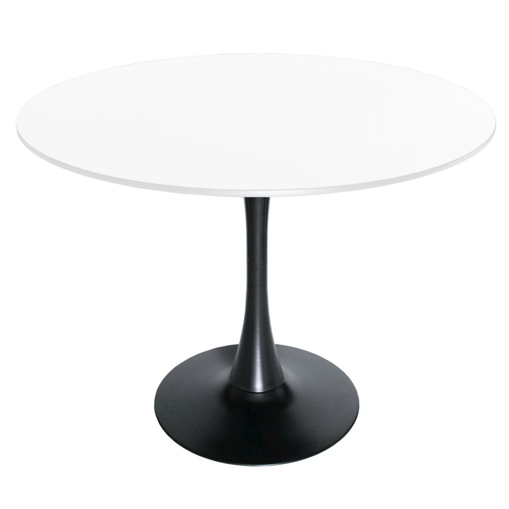 Bristol, 40" Round dining table in Black Base with White top. Picture 26