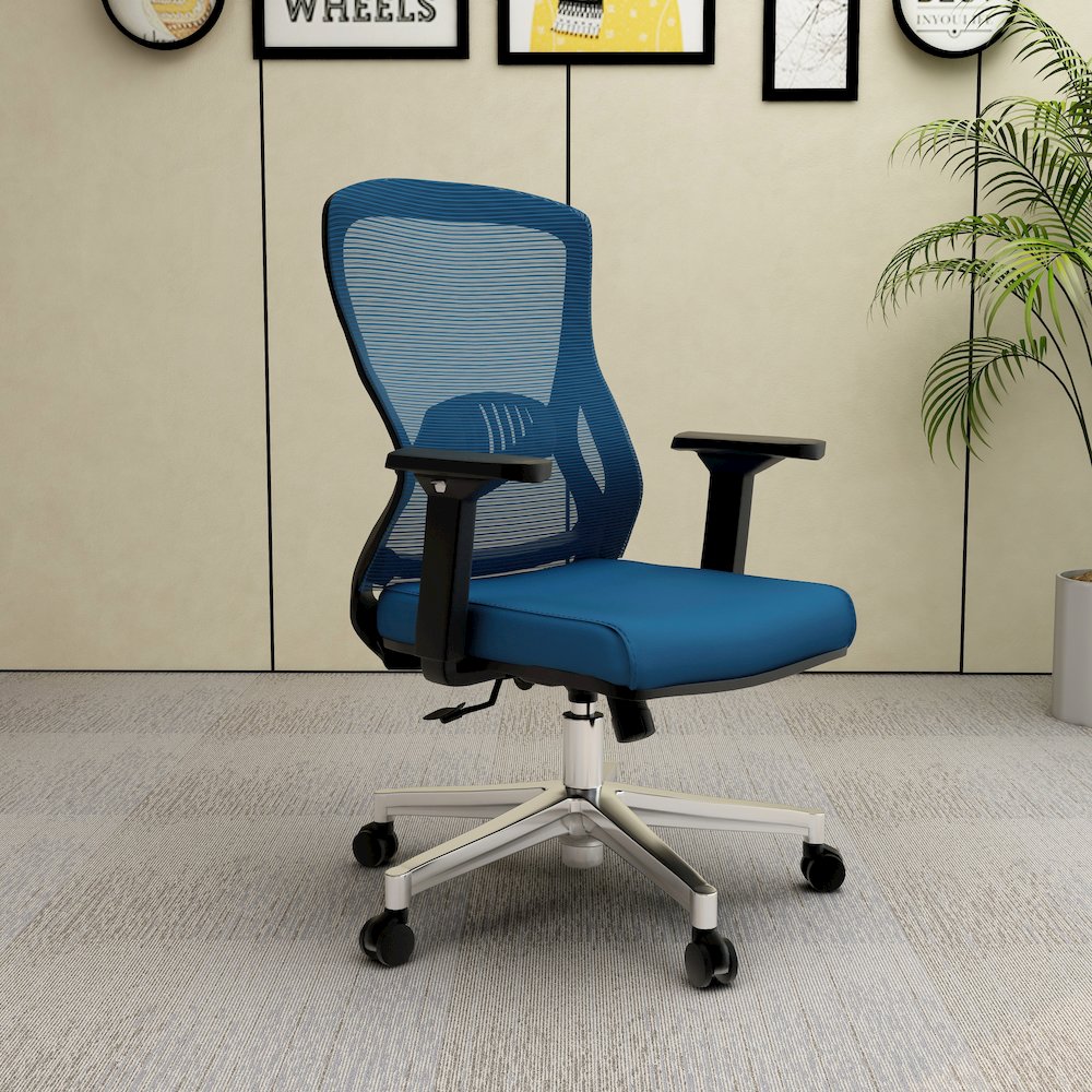 Office Adorit Series Office Task Chair In Blue. Picture 11