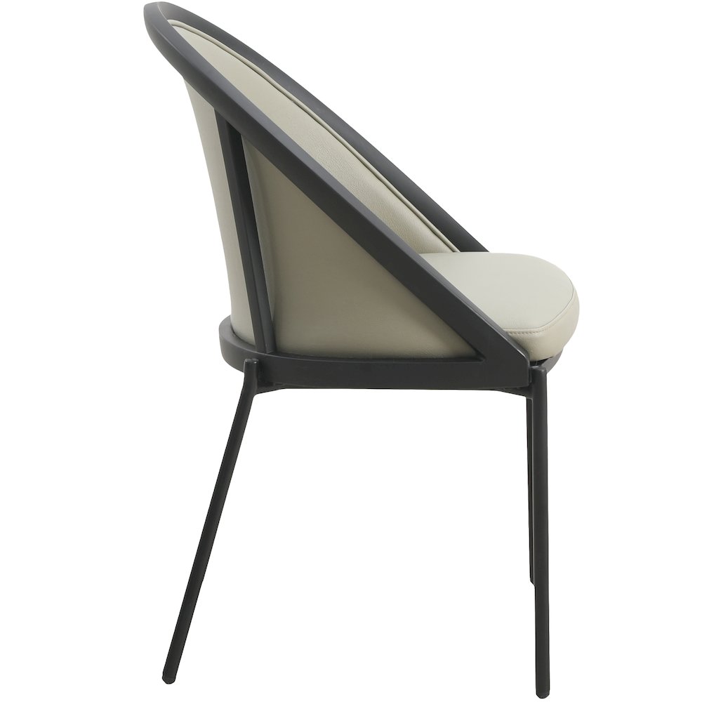 Urbane Collection Modern Dining Chair With Olive Green. Picture 16