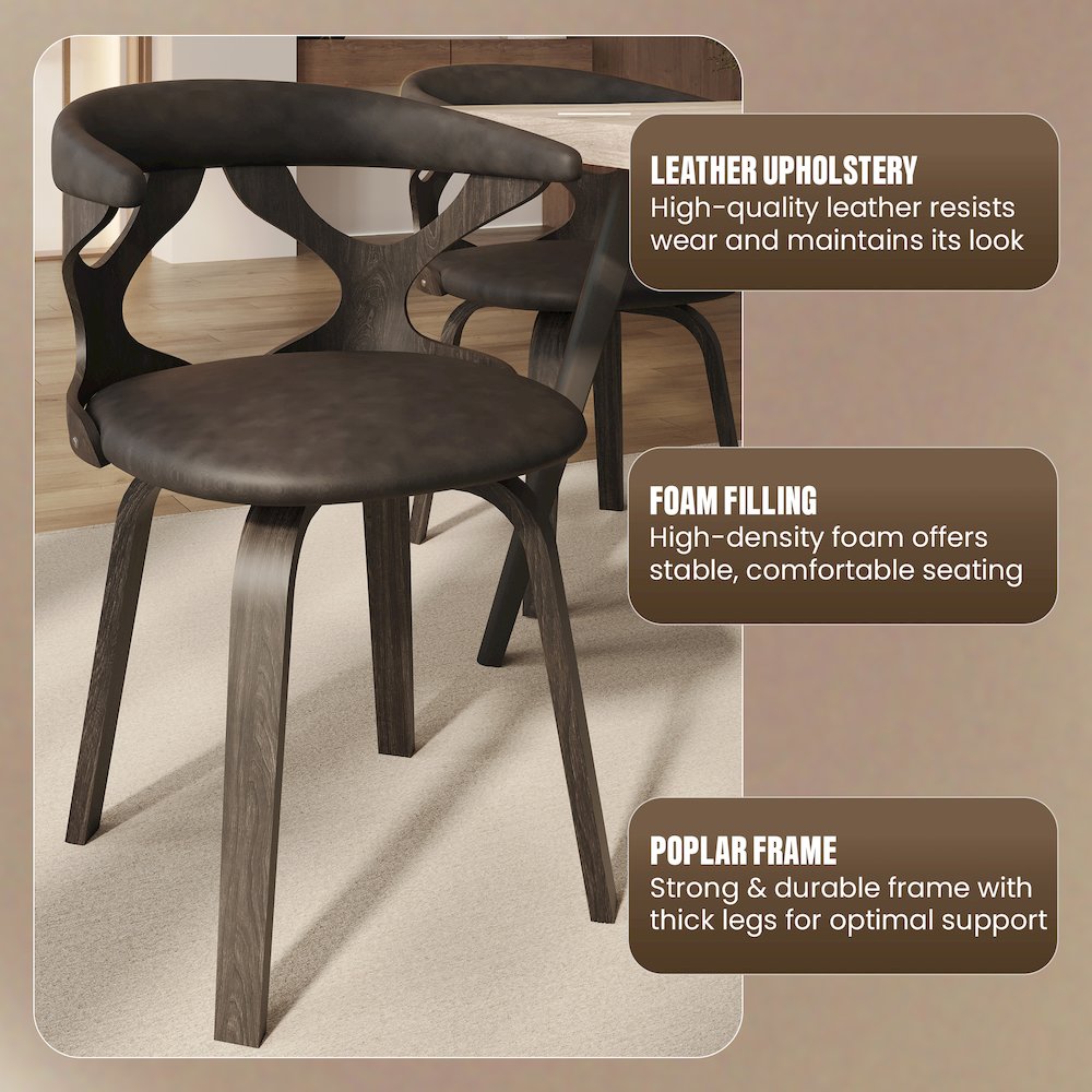 Modern Wooden Dining Chair. Picture 2
