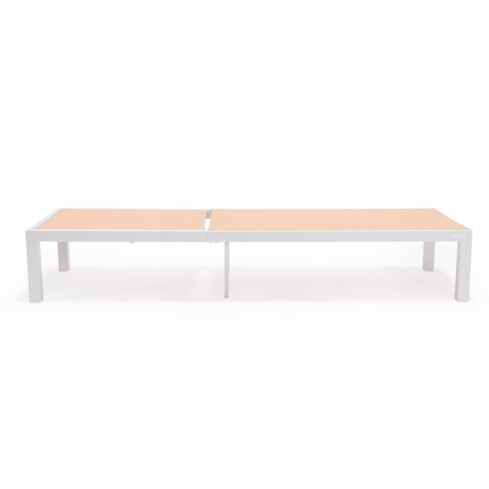Marlin Modern White Aluminum Outdoor Patio Chaise Lounge Chair. Picture 23