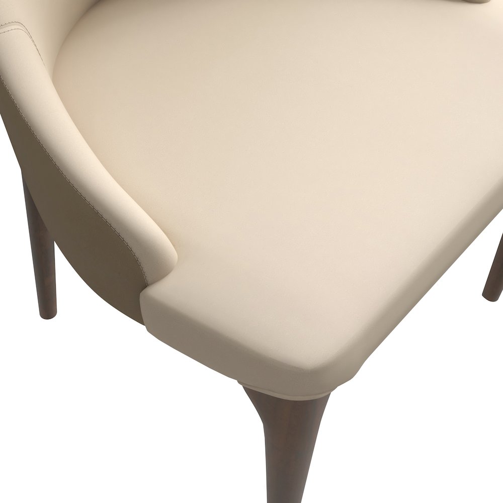 Elm Collection Modern Wooden Dining Chair In Toupe. Picture 26
