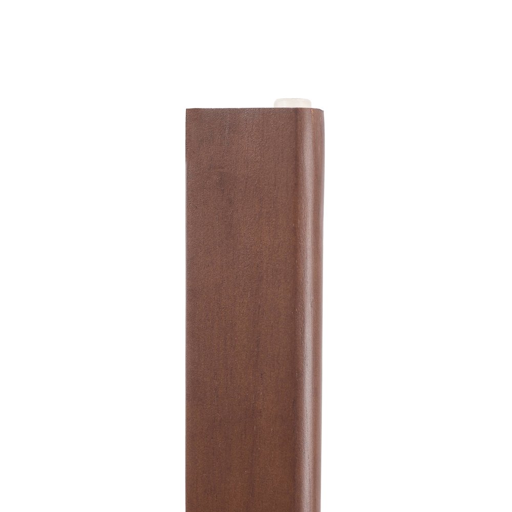 Velo Series Modern Dining Chair in Walnut Color Wood with Toupe Seat. Picture 15