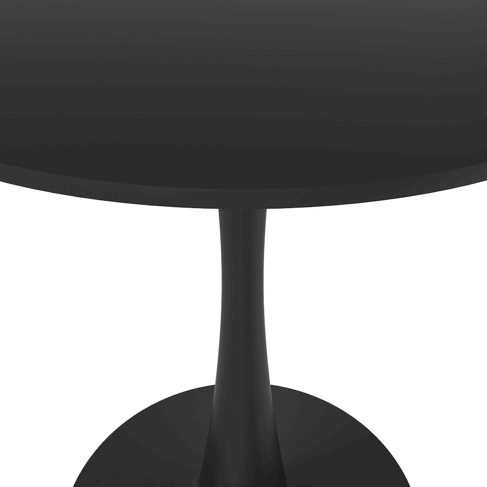 Leisyremod Bristol 24" Round Dining Table Black base with Black top. Picture 5