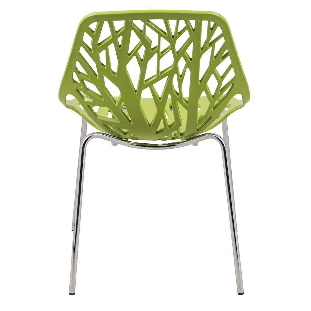 Modern Asbury Dining Chair w/ Chromed Legs, Set of 4. Picture 5