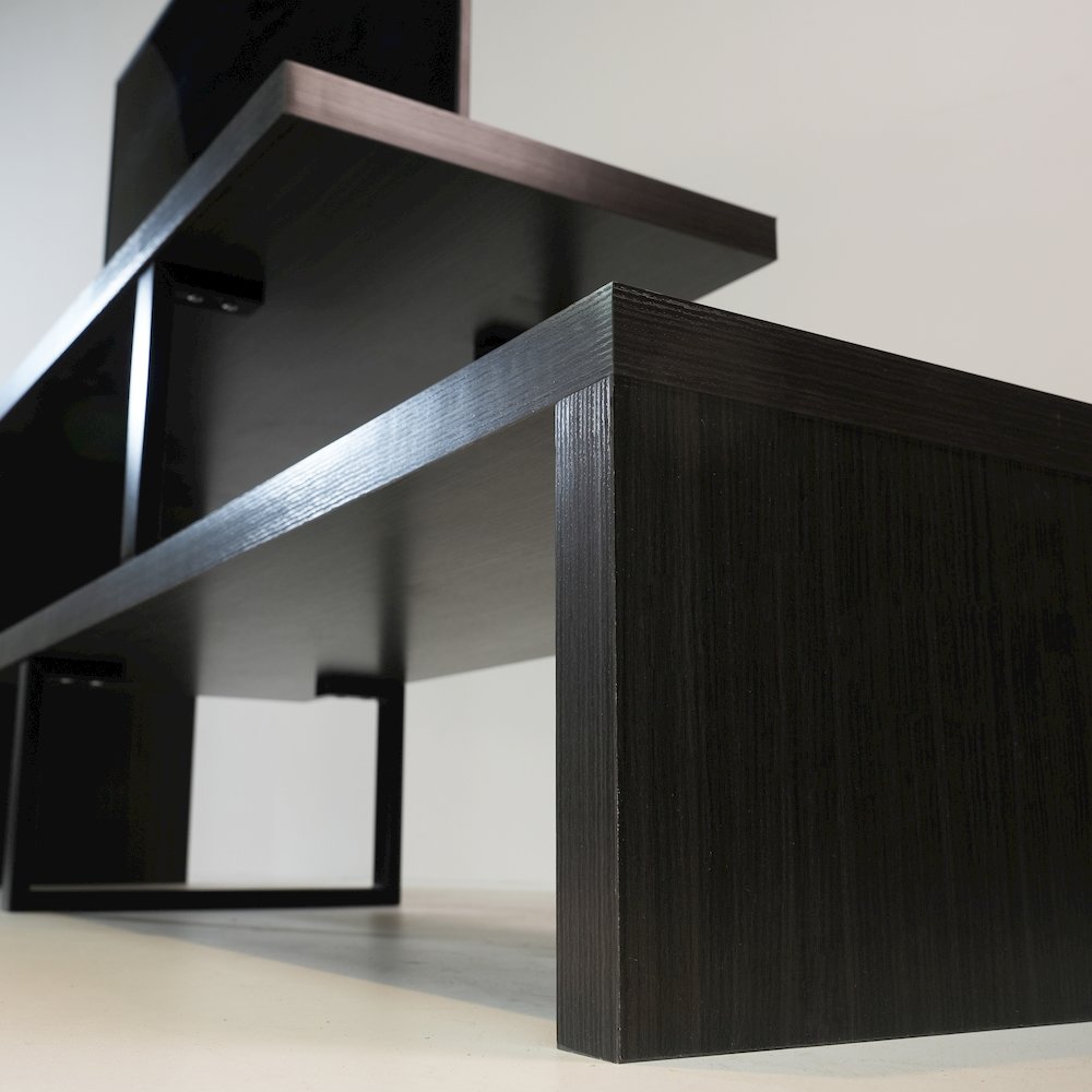 Orford Mid-Century Modern TV Stand in Phantom Grey. Picture 11
