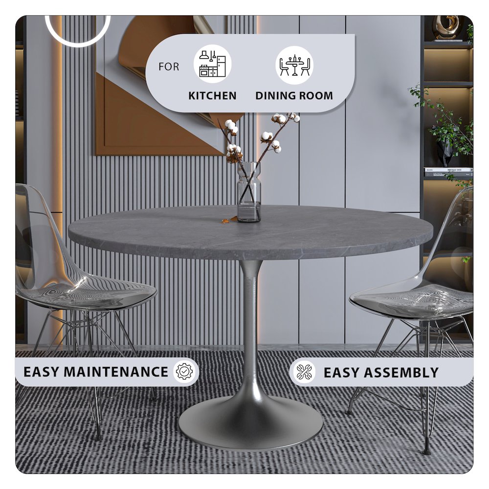 Verve Collection 48 Round Dining Table. Picture 3