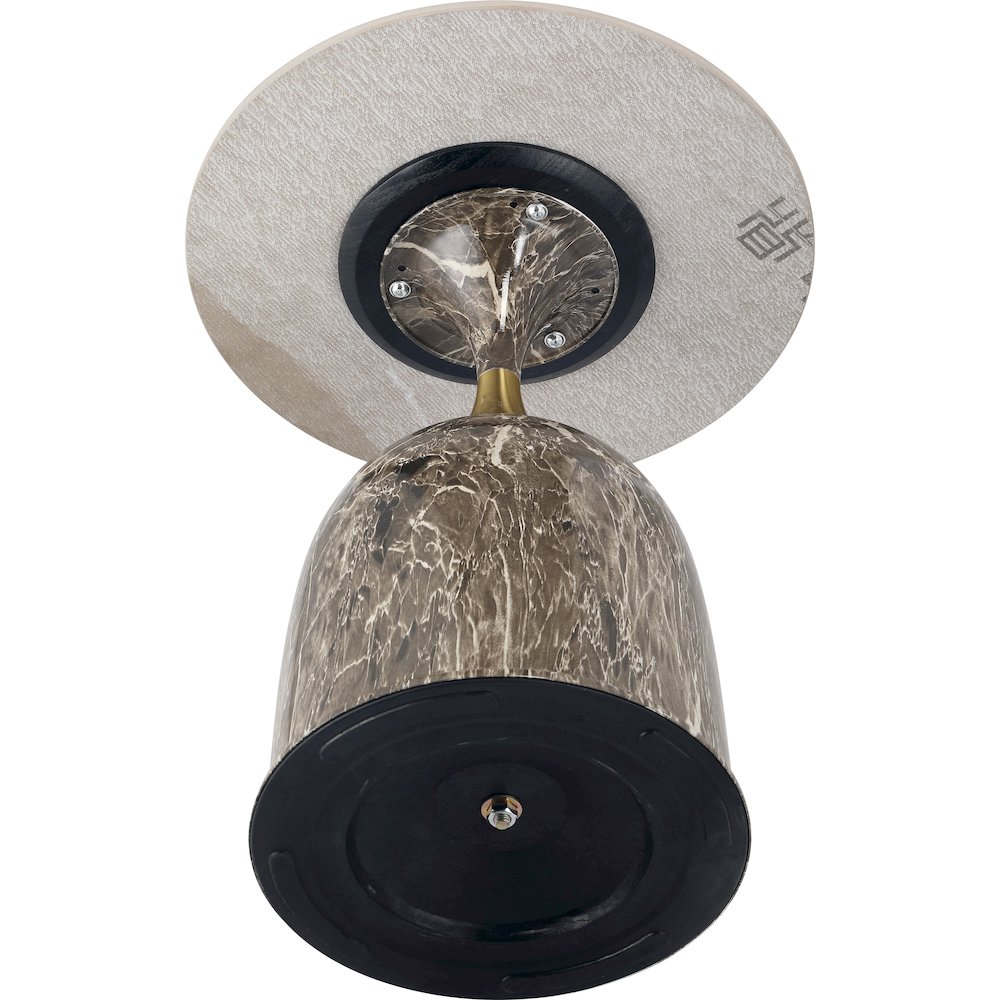 Oslo Collection Modern End Table In Marbled Brown. Picture 33