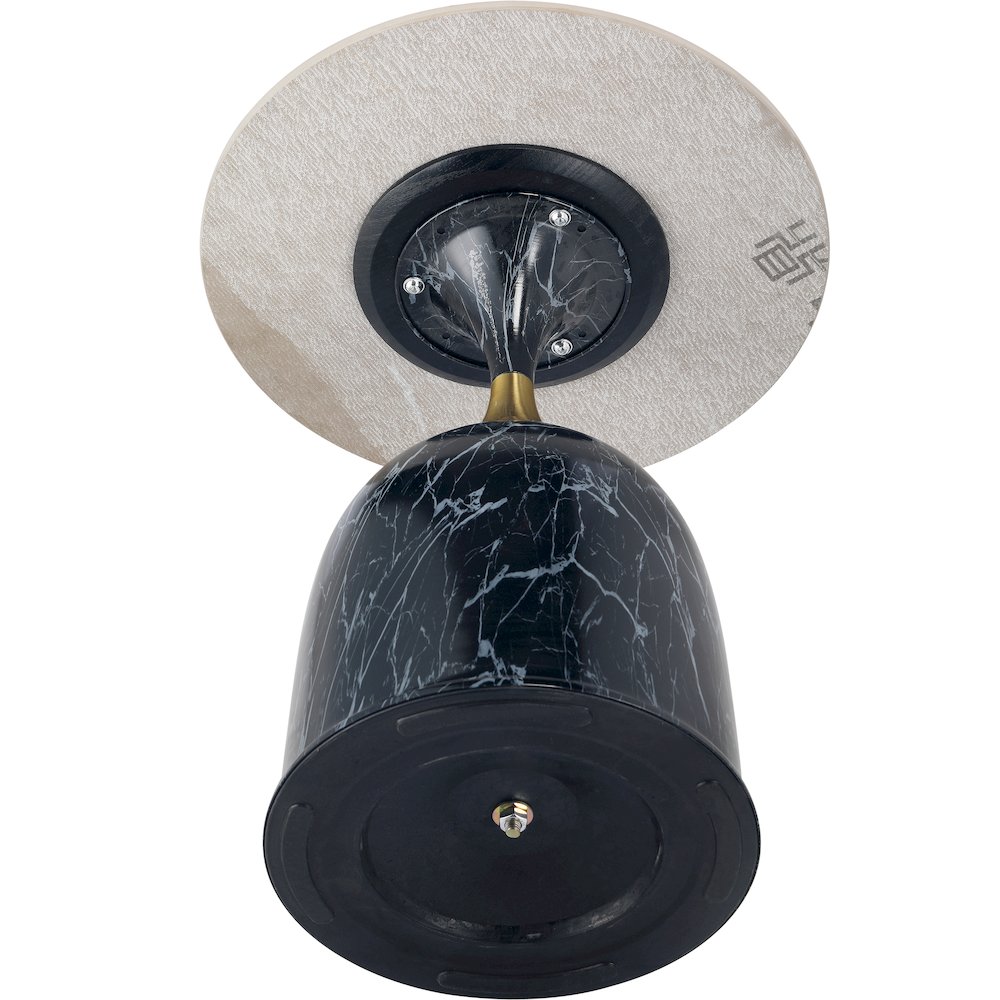 Oslo Collection Modern End Table In Stone Black. Picture 33