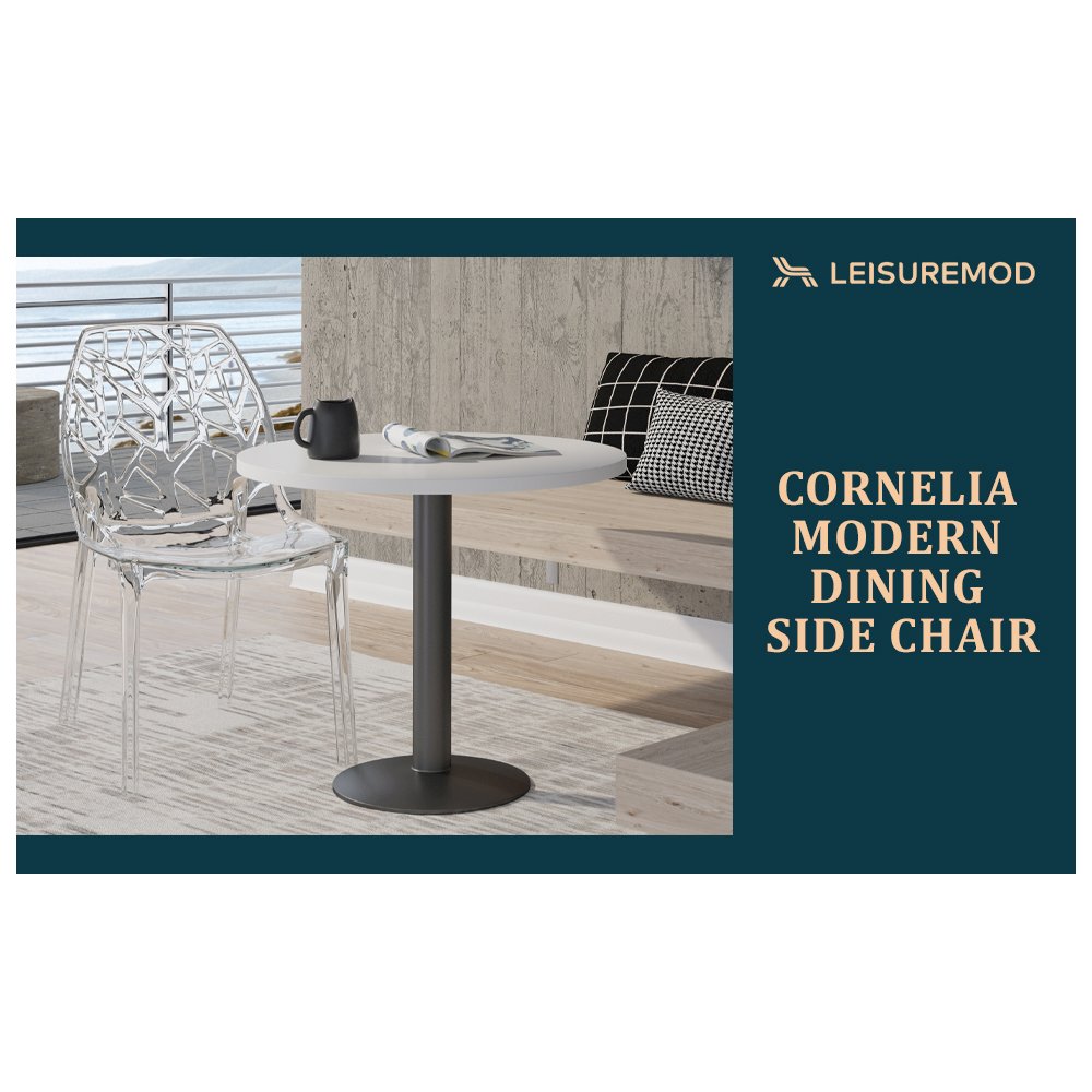 Cornelia Modern Spring Cut-Out Tree Design Stackable Dining Chair. Picture 11