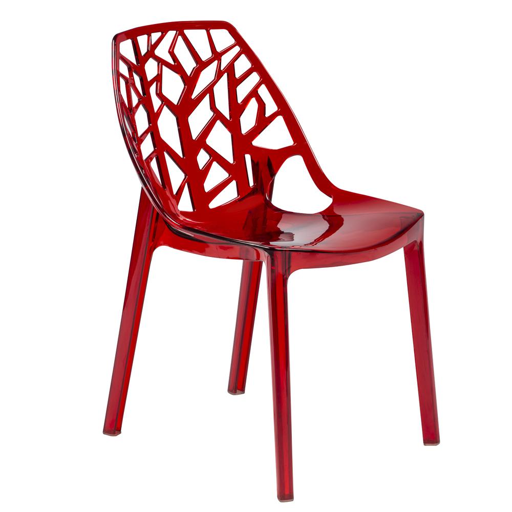 Cornelia Modern Spring Cut-Out Tree Design Stackable Dining Chair. Picture 1