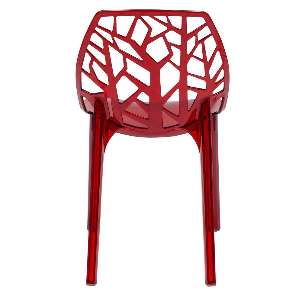 Cornelia Modern Spring Cut-Out Tree Design Stackable Dining Chair. Picture 4