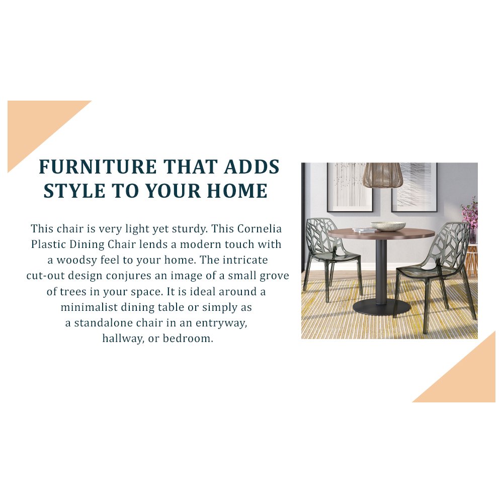 Cornelia Modern Spring Cut-Out Tree Design Stackable Dining Chair. Picture 13