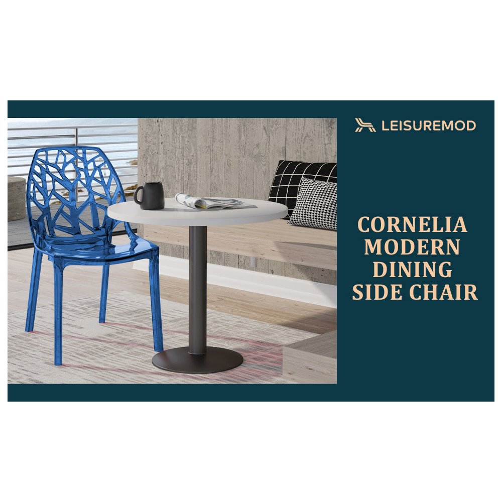 Cornelia Modern Spring Cut-Out Tree Design Stackable Dining Chair. Picture 12