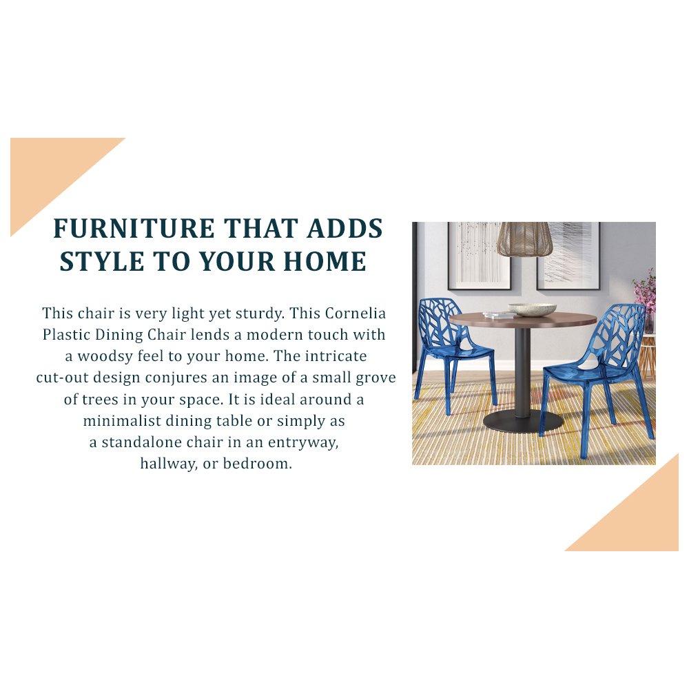 Cornelia Modern Spring Cut-Out Tree Design Stackable Dining Chair. Picture 13