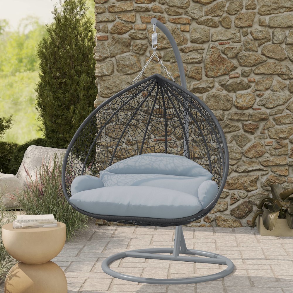 Recluse Collection Modern Outdoor Swing Chair. Picture 8