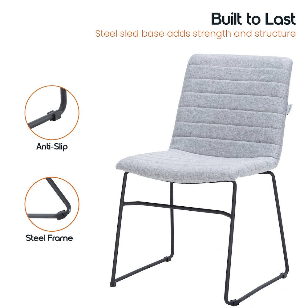 Zylar Series Office Guest Chair in Grey Fabric. Picture 19