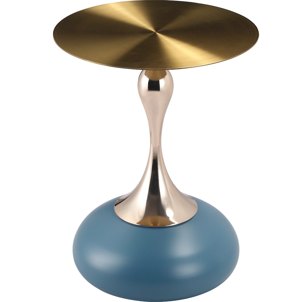 Savoy Collection Modern End Table In Blue. Picture 1