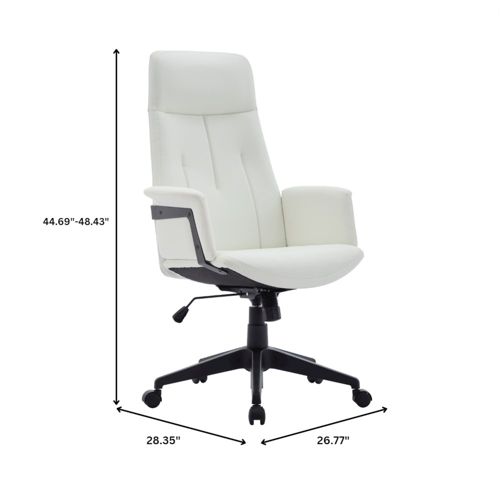Inifini Collection Modern Office Chair In White. Picture 1