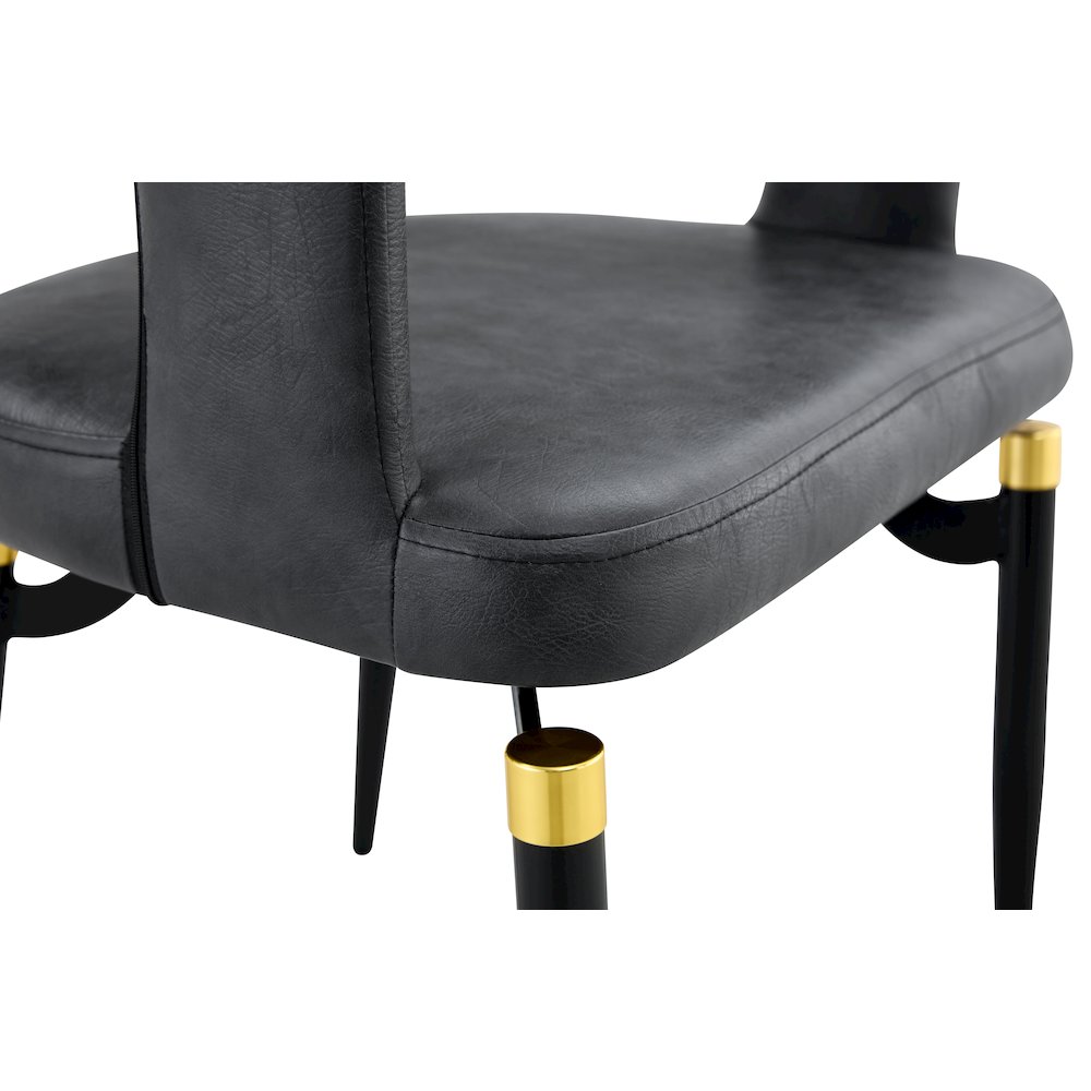 Entice Collection Modern Dining Chair in Charcoal Black. Picture 27
