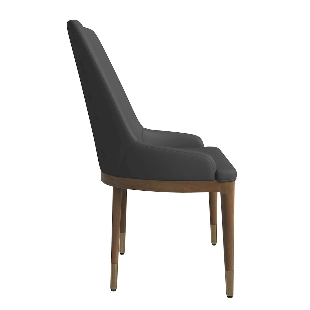 Viva Collection Modern Wooden Dining Chair in Dark Grey Set of 2. Picture 10