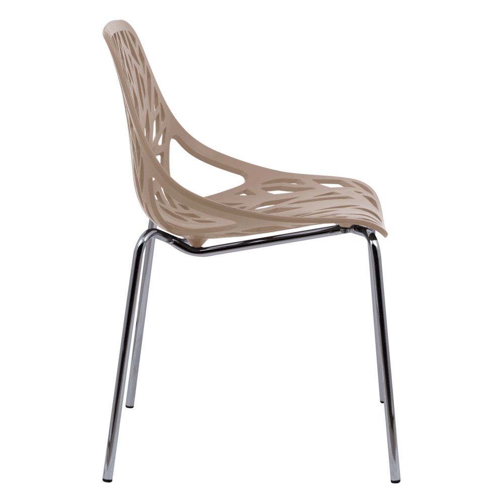 Modern Asbury Dining Chair w/ Chromed Legs. Picture 13